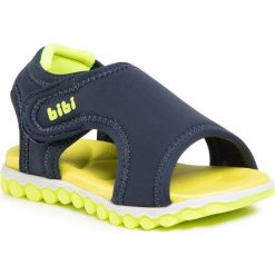 Sandały BIBI - Summer Roller Spoi 1103015 Naval/Yellow Fluor. Niebieskie sandały chłopięce Bibi, z tworzywa sztucznego, bez zapięcia. Za 159,00 zł.