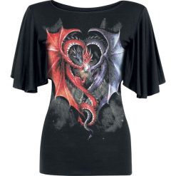 Bluzki damskie: Spiral Dragon Heart Koszulka damska czarny