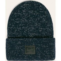 Herschel - Czapka. Czarne czapki męskie Herschel, bez wzorów, z dzianiny. W wyprzedaży za 99,90 zł.
