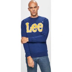 Lee - Bluza. Niebieskie bluzy męskie marki Lee, s, z nadrukiem, z bawełny, bez kaptura. Za 239,90 zł.
