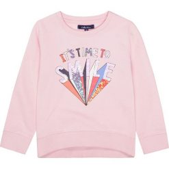 Bluza w kolorze jasnoróżowym. Różowe bluzy niemowlęce Attention, z nadrukiem, z bawełny, bez rękawów, bez kaptura. W wyprzedaży za 45,95 zł.