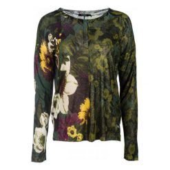 Desigual Sweter Damski Floreado M Zielony. Zielone swetry klasyczne damskie marki Desigual, m, z dekoltem w łódkę. W wyprzedaży za 292,00 zł.