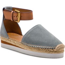 Espadryle SEE BY CHLOÉ - SB26150 Crosta 618 Nuvola/Nat. Calf 517 Sierra. Szare espadryle damskie See by Chloé, bez wzorów, ze skóry, bez obcasa. W wyprzedaży za 549,00 zł.