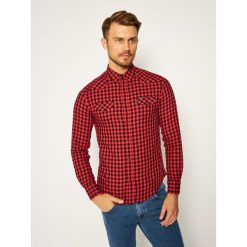 Koszula Wrangler Ls Western W5F03OX3A. Czerwone koszule męskie Wrangler, xl, bez wzorów, casualowe, bez kołnierzyka, bez rękawów. Za 239,00 zł.