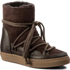 Buty zimowe damskie: Buty INUIKII – Sneaker Wedge Classic 30100 Dark Brown