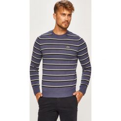 Lacoste - Sweter. Niebieskie swetry męskie Lacoste, s, bez wzorów, z bawełny, z okrągłym kołnierzem, bez kaptura. W wyprzedaży za 459,90 zł.