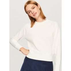 Bluza z bawełny organicznej - Kremowy. Białe bluzy damskie Reserved, l, z bawełny. Za 49,99 zł.