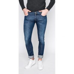Trussardi Jeans - Jeansy 370. Niebieskie jeansy męskie slim marki Trussardi Jeans, z bawełny. W wyprzedaży za 379,90 zł.