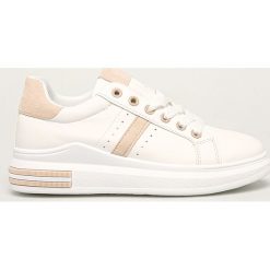 Answear - Buty Ideal Shoes. Białe buty sportowe damskie ANSWEAR, bez wzorów, z gumy, sportowe. Za 129,90 zł.
