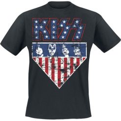 Kiss Stars & Stripes T-Shirt czarny. Czarne koszulki męskie Kiss, l, bez wzorów, bez kołnierzyka. Za 74,90 zł.