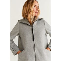 Mango - Płaszcz Audrey. Niebieskie kurtki damskie Mango, s, bez wzorów, z poliesteru, z kapturem. Za 299,90 zł.