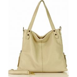 Marco mazzini torebka skórzana italian shopper bag z zamkami po bokach beż safari. Torby damskie na zakupy MAZZINI, w paski, ze skóry, biznesowe, bez dodatków. W wyprzedaży za 319,00 zł.