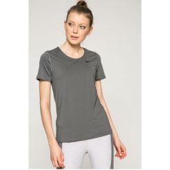 Nike - Top. Szare topy damskie marki Nike, s, z elastanu, z okrągłym kołnierzem. W wyprzedaży za 99,90 zł.