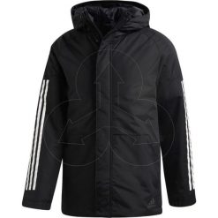 KURTKA zimowa adidas 3-STRIPES czarna CY8624. Czarne kurtki męskie Adidas, na zimę, s, bez wzorów, z poliesteru, klasyczne, bez kaptura. Za 519,00 zł.