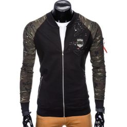 Bejsbolówki męskie: BLUZA MĘSKA ROZPINANA B799 – CZARNA