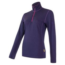 Sensor Merino Upper bluza damska Zip Purple L. Fioletowe bluzy sportowe damskie Sensor, l, bez wzorów, z wełny, bez rękawów, bez kaptura. Za 330,00 zł.