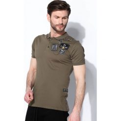 Khaki Koszulka Take a Wander. Brązowe koszulki polo męskie Born2be, m. Za 34,99 zł.