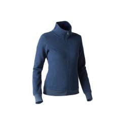 Bluza na zamek Gym & Pilates 500 damska. Niebieskie bluzy rozpinane damskie marki DOMYOS, xs, z bawełny. W wyprzedaży za 49,99 zł.