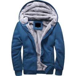 Bluza męska ROB BLUE. Niebieskie bluzy męskie IVET, m, bez wzorów, bez kołnierzyka, bez rękawów, bez kaptura. W wyprzedaży za 69,00 zł.