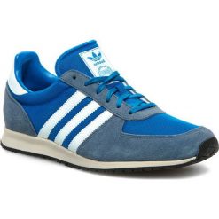 Buty adidas - Adistar Racer V22767 Pool/White/Slate. Niebieskie sneakersy męskie Adidas, na co dzień, w paski, ze skóry, z paskami. W wyprzedaży za 199,00 zł.