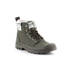 Buty Palladium Pampa Earth 76437-309-M. Zielone trampki i tenisówki damskie Palladium, bez wzorów, bez zapięcia. Za 449,00 zł.