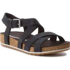 Sandały TIMBERLAND - Malibu Waves Ankle TB0A1MR30151 Jet Black. Czarne klapki damskie Timberland, bez wzorów, ze skóry, bez obcasa. W wyprzedaży za 249,00 zł.