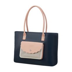 American Tourister Luna Pop 14.1" granatowo-różowa. Różowe torby na laptopa Samsonite, bez wzorów, z materiału. Za 199,00 zł.