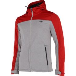 Softshell męski SFM002 - szary melanż. Szare kurtki męskie marki 4f, na lato, m, bez wzorów, z materiału, z kapturem. W wyprzedaży za 229,99 zł.