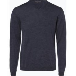 Finshley & Harding - Sweter męski z dodatkiem wełny merino, niebieski. Niebieskie swetry klasyczne męskie marki Finshley & Harding, l, z dzianiny. Za 179,95 zł.