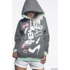 Bluza Girl Stuff. Szare bluzy dziewczęce rozpinane Pakamera, z nadrukiem, z tkaniny. Za 149,00 zł.