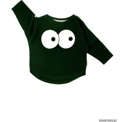Bluza Oczy - khaki. Brązowe bluzy dziewczęce marki Pakamera, z bawełny. Za 60,00 zł.