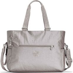 Torba "Adora" w kolorze srebrnym na akcesoria do przewijania - 45 x 24 x 15 cm. Szare torebki klasyczne damskie Kipling, w paski, z materiału. W wyprzedaży za 215,95 zł.