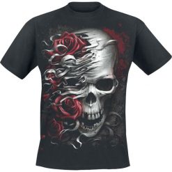 Spiral Skulls N' Roses T-Shirt czarny. Czarne koszulki męskie Spiral, l, z nadrukiem, z bawełny, z okrągłym kołnierzem. Za 74,90 zł.
