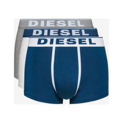 Diesel 3-pack Bokserki Niebieski Biały Szary. Szare bokserki męskie Diesel, bez wzorów, z elastanu. Za 171,95 zł.
