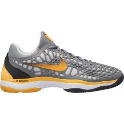 Nike buty do tenisa Zoom Cage 3 Clay Cool Grey Laser Orange-Black-White 44,5. Szare buty sportowe męskie Nike, bez zapięcia, tenisowe. W wyprzedaży za 519,00 zł.