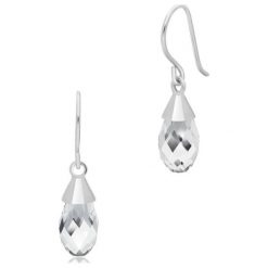 Wspaniałe Kolczyki Srebrne - srebro 925, Swarovski. Szare kolczyki damskie W.KRUK, z kryształem, srebrne. Za 109,00 zł.