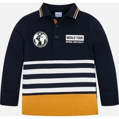 Mayoral - Longsleeve dziecięcy 92-134 cm. Niebieskie t-shirty chłopięce Mayoral, z nadrukiem, z bawełny, z długim rękawem. W wyprzedaży za 84,90 zł.