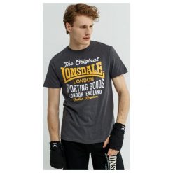 Lonsdale Koszulka Ss Usborne , szary, rozmiar M. Szare koszulki męskie Lonsdale, m, z nadrukiem, z bawełny, eleganckie, bez kołnierzyka, bez rękawów. W wyprzedaży za 39,99 zł.