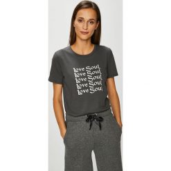 Only - Top. Szare topy damskie marki ONLY, s, z nadrukiem, z bawełny, z okrągłym kołnierzem. W wyprzedaży za 34,90 zł.