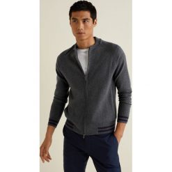 Mango Man - Sweter Barney. Czarne kardigany damskie Mango Man, s, z bawełny, z okrągłym kołnierzem. Za 199,90 zł.