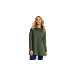 Bluzy Moe M344 Bluza oversize z kominem i kieszeniami - militarno. Zielone bluzy damskie marki Moe, l. Za 99,00 zł.