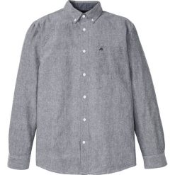 Koszula z długim rękawem i haftem bonprix czarny. Czarne koszule męskie bonprix, xl, z haftami, z bawełny, z kontrastowym kołnierzykiem, z długim rękawem. Za 99,99 zł.
