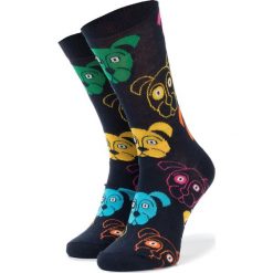Skarpety Wysokie Unisex HAPPY SOCKS - SDOG01-6500 Granatowy Kolorowy. Niebieskie skarpetki damskie Happy Socks, bez wzorów, z elastanu. Za 39,99 zł.