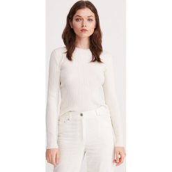 Sweter z wełną - Kremowy. Białe swetry damskie Reserved, s, bez wzorów, z wełny, bez rękawów, bez kaptura. Za 159,99 zł.