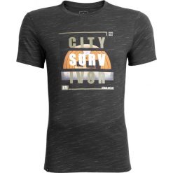 T-shirt męski TSM611 - głęboka czerń melanż - Outhorn. Koszulki męskie Outhorn, m, melanż, z bawełny. W wyprzedaży za 29,99 zł.