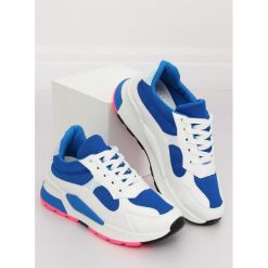 Buty sportowe biało-granatowe CHAPMAN. Białe buty sportowe damskie FunKee.pl, bez wzorów, z tkaniny, sportowe. Za 109,99 zł.