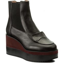 Botki JIL SANDER NAVY - JN29081 Rogy Calf 999. Czarne buty zimowe damskie marki Jil Sander Navy, ze skóry, na obcasie. W wyprzedaży za 869,00 zł.