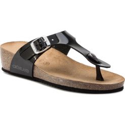 Japonki GRÜNLAND - Memi CB1732-70 Nero. Czarne klapki damskie Grünland, bez wzorów, ze skóry ekologicznej, bez obcasa, na obcasie. Za 239,00 zł.