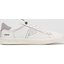 Pepe Jeans - Buty Portobello. Białe buty sportowe męskie Pepe Jeans, z jeansu, na sznurówki. W wyprzedaży za 199,90 zł.