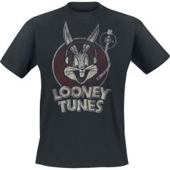 T-shirty męskie: Looney Tunes Bugs Bunny Circle Logo T-Shirt czarny